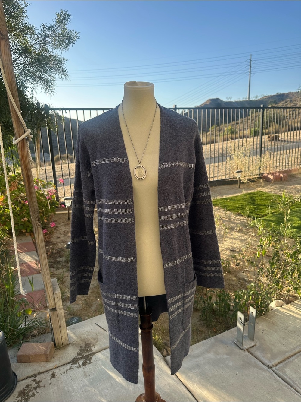 Active USA Navy Heather Knit Sweater